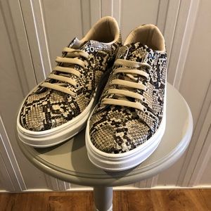 Platform Snakeskin Sneakers